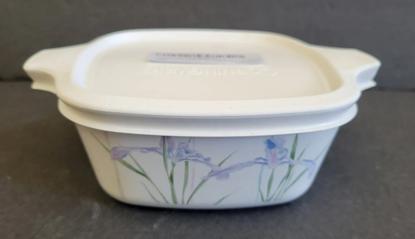 10 pc Corning Shadow Iris Casserole Dishes w/ Pyrex Lids + Corning Lid