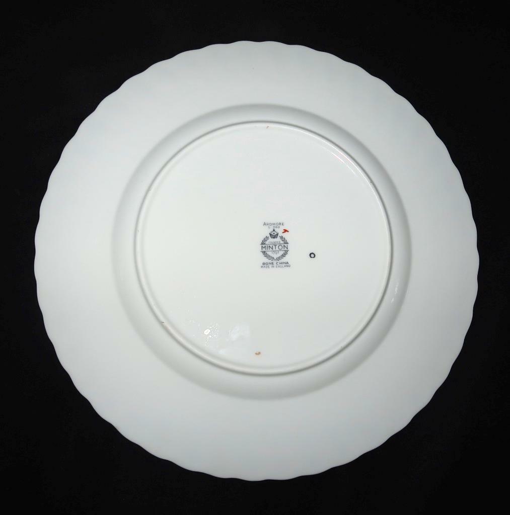 Minton ARDMORE Ivory & Turquoise S363 Dinner Plate, 10 5/8″ Across