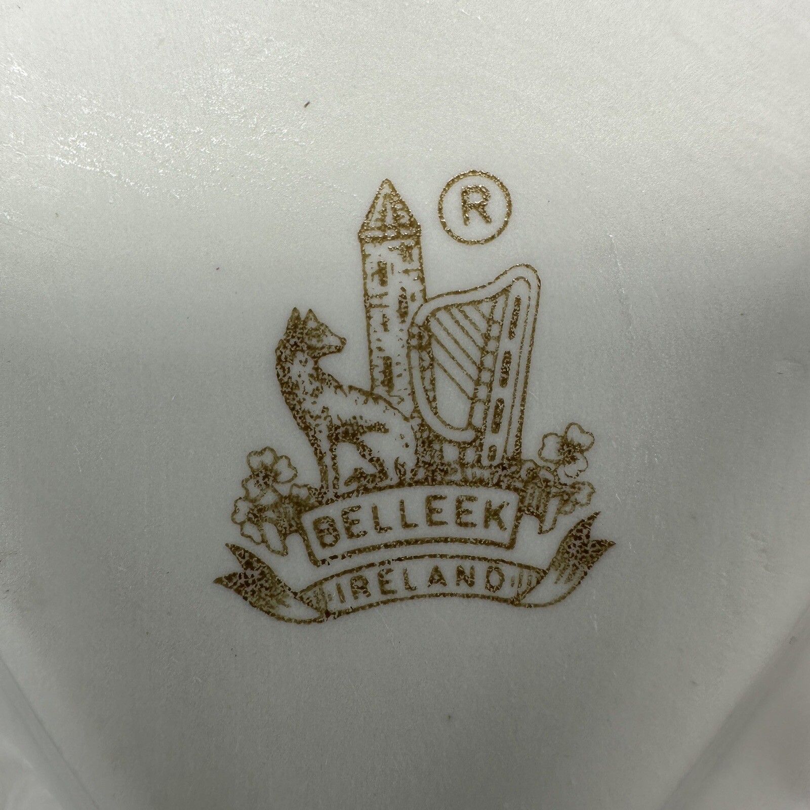 Vtg Heart Beleek Ivory Fine Bone China Porcelain Trinket Dish 7th mark 1980-1993