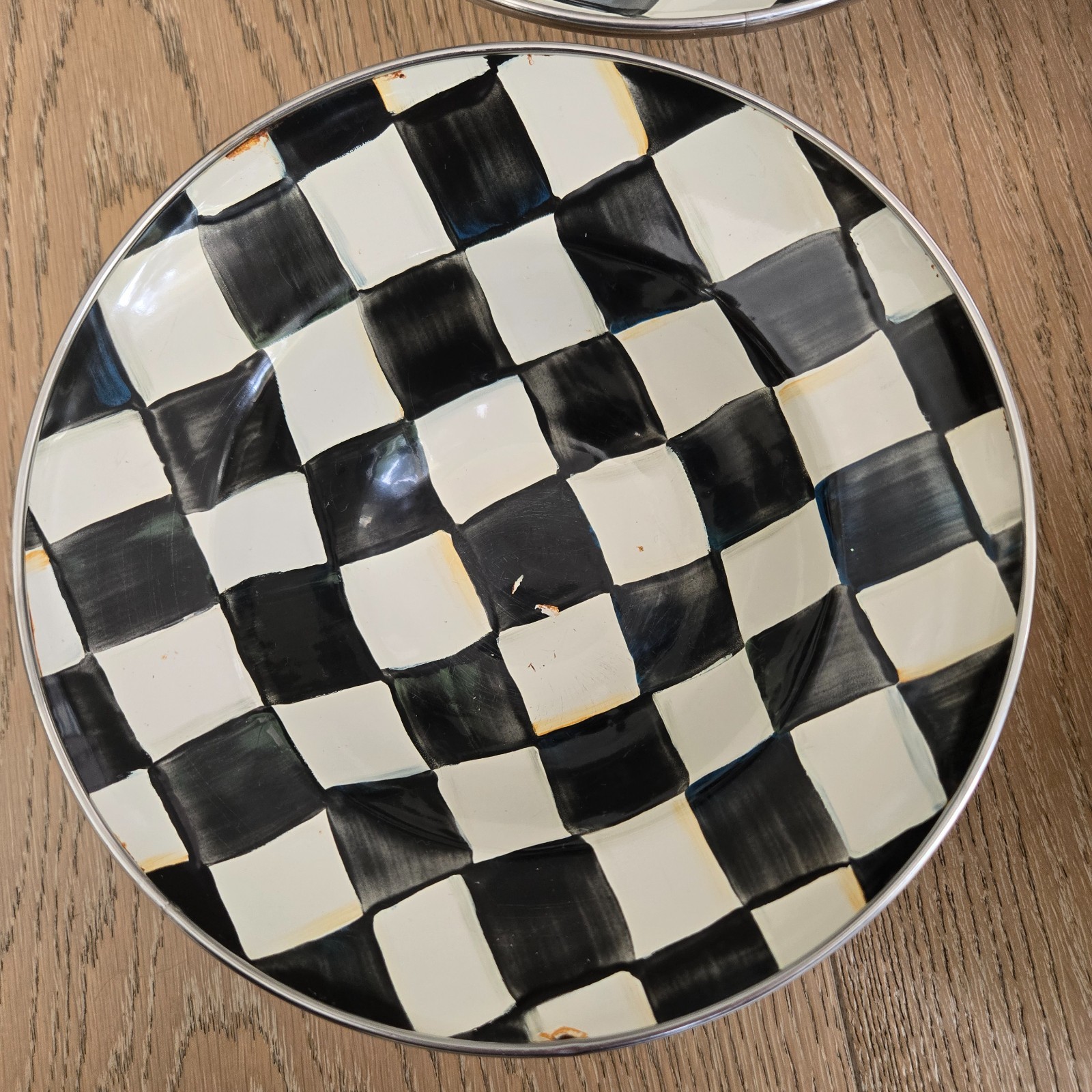 McKenzie Childs classic metal 8″ small bowls – SET OF 4