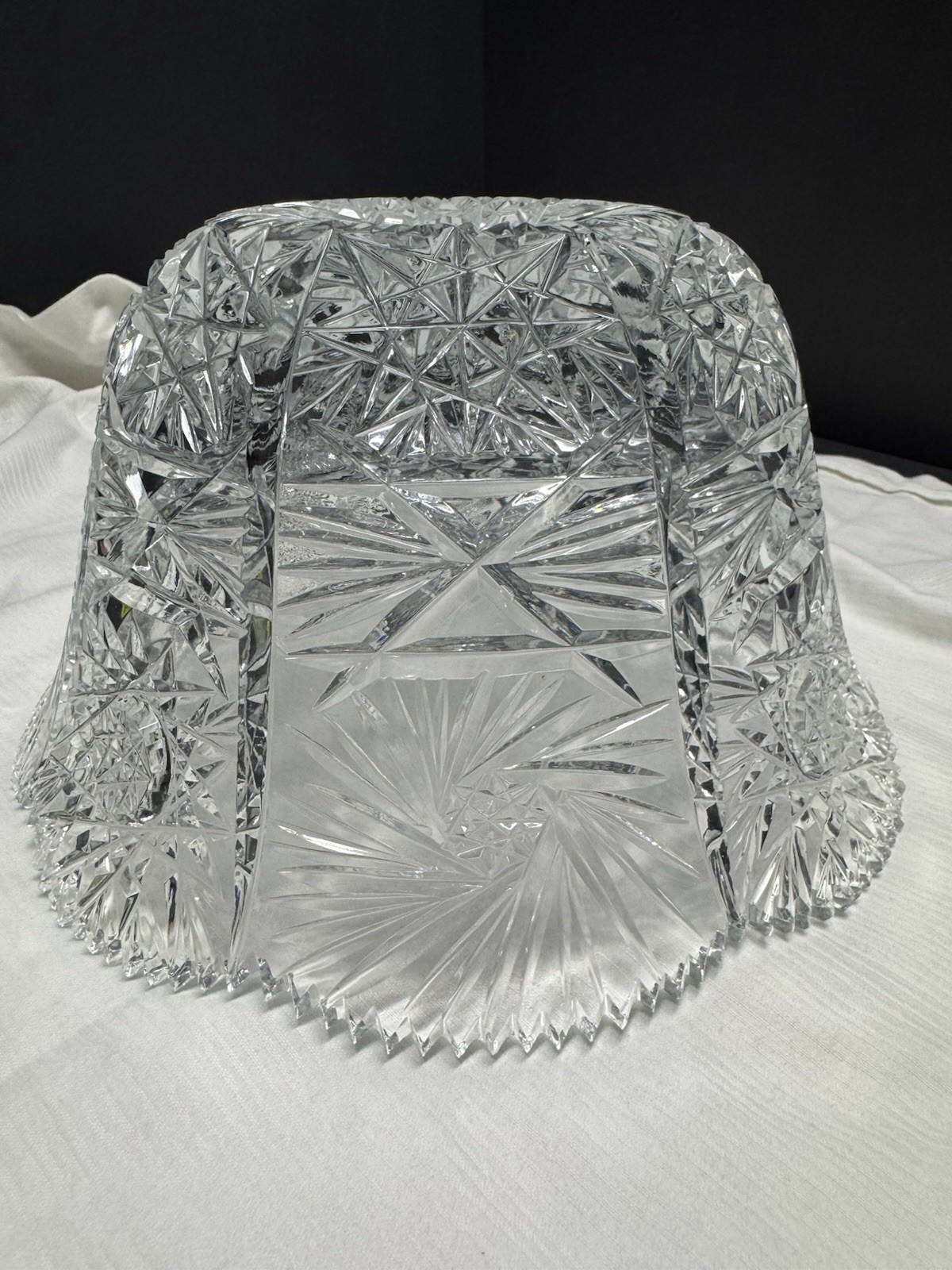 American Brilliant Period ABP Crystal Glass Cut Bowl 9”