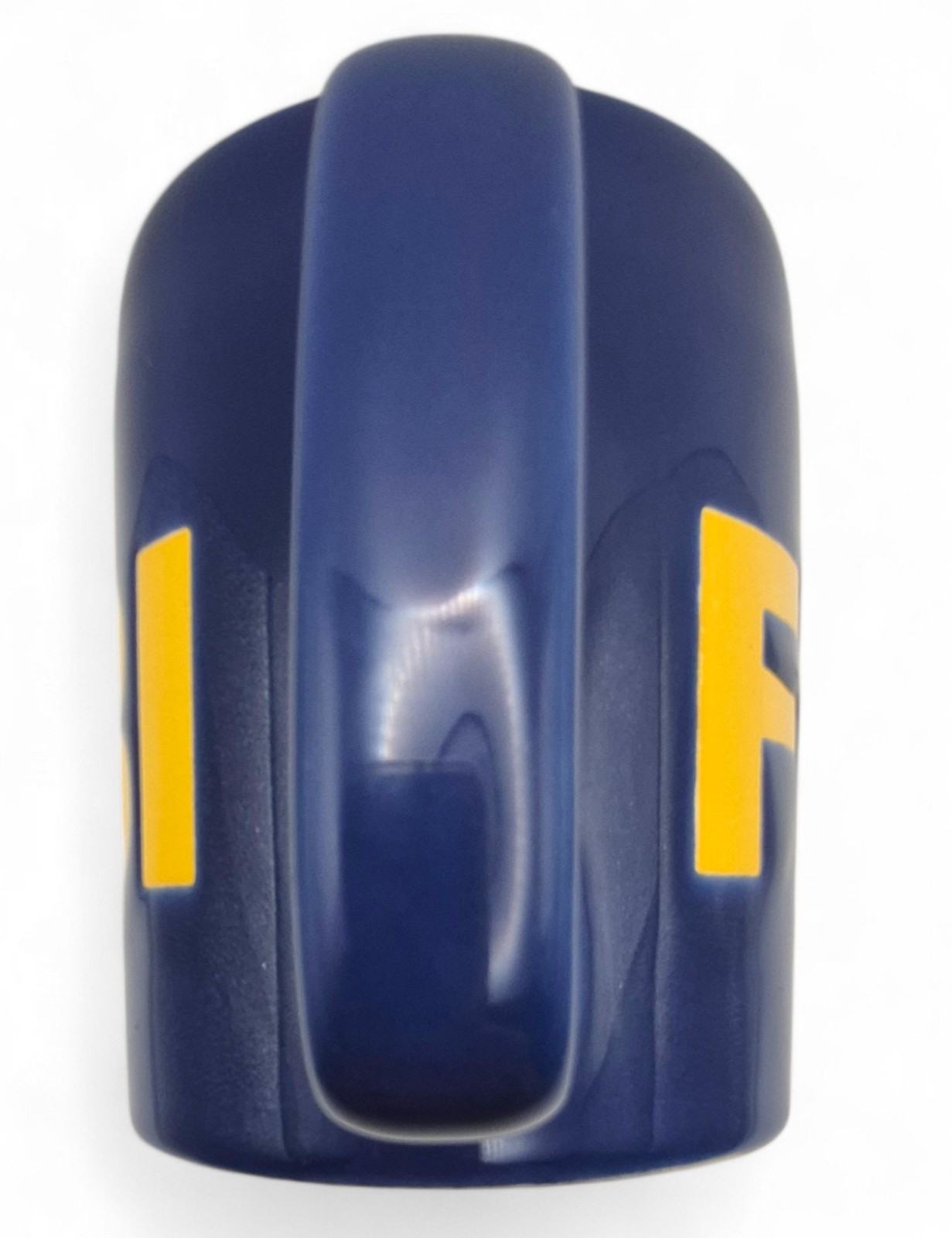 Vintage Waechtersbach Germany FBI Logo Coffee Mug Cobalt Blue Yellow Ceramic HTF