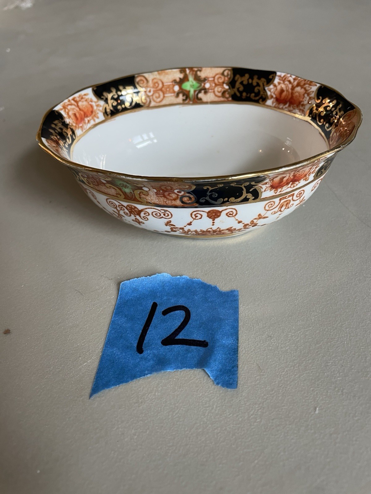Royal Albert Bone China Oval Floral Bowl, England, Gold Trim, 5 in