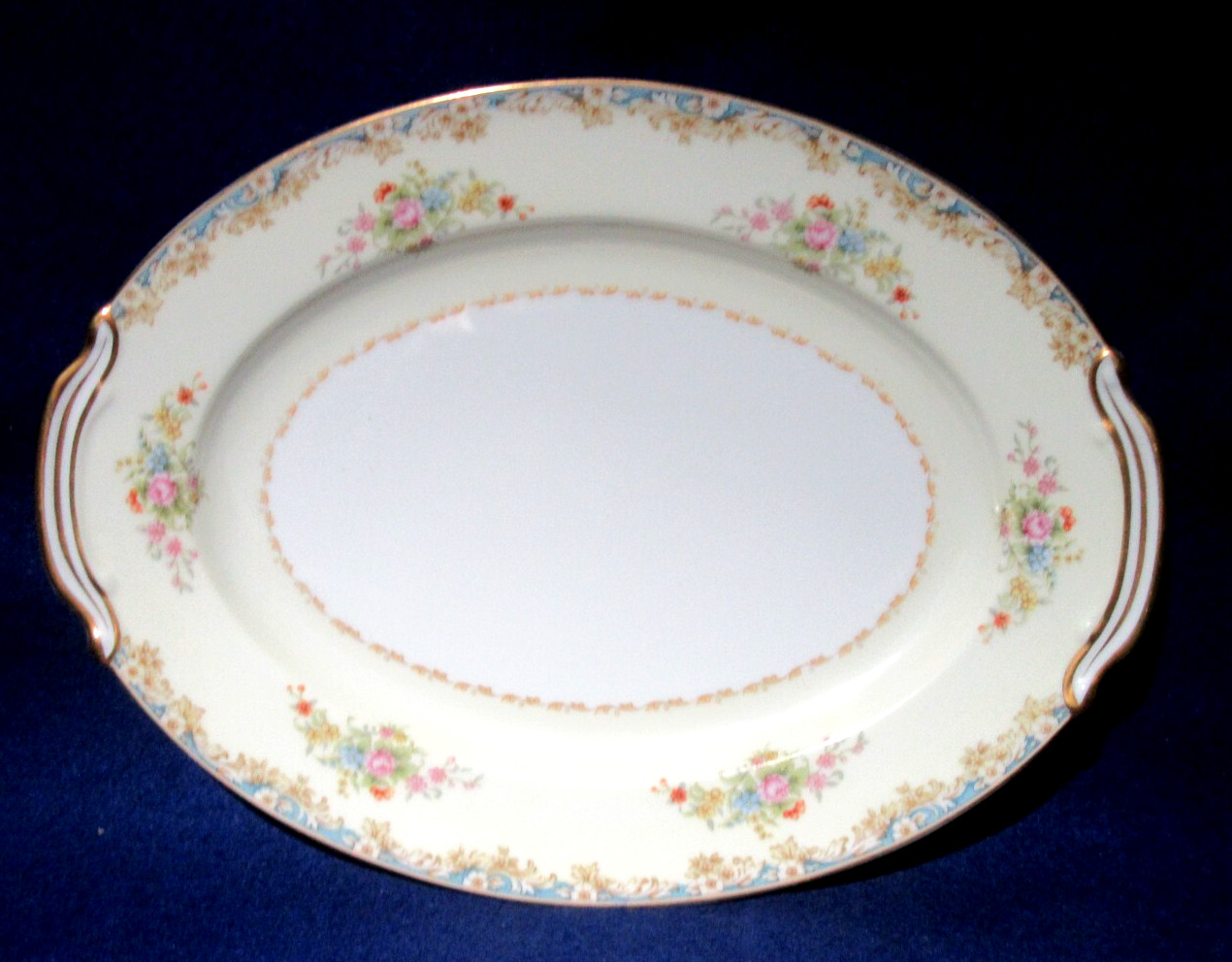 Vintage Rose China Serving Platter – Made In Occupied Japan 11 3/4″