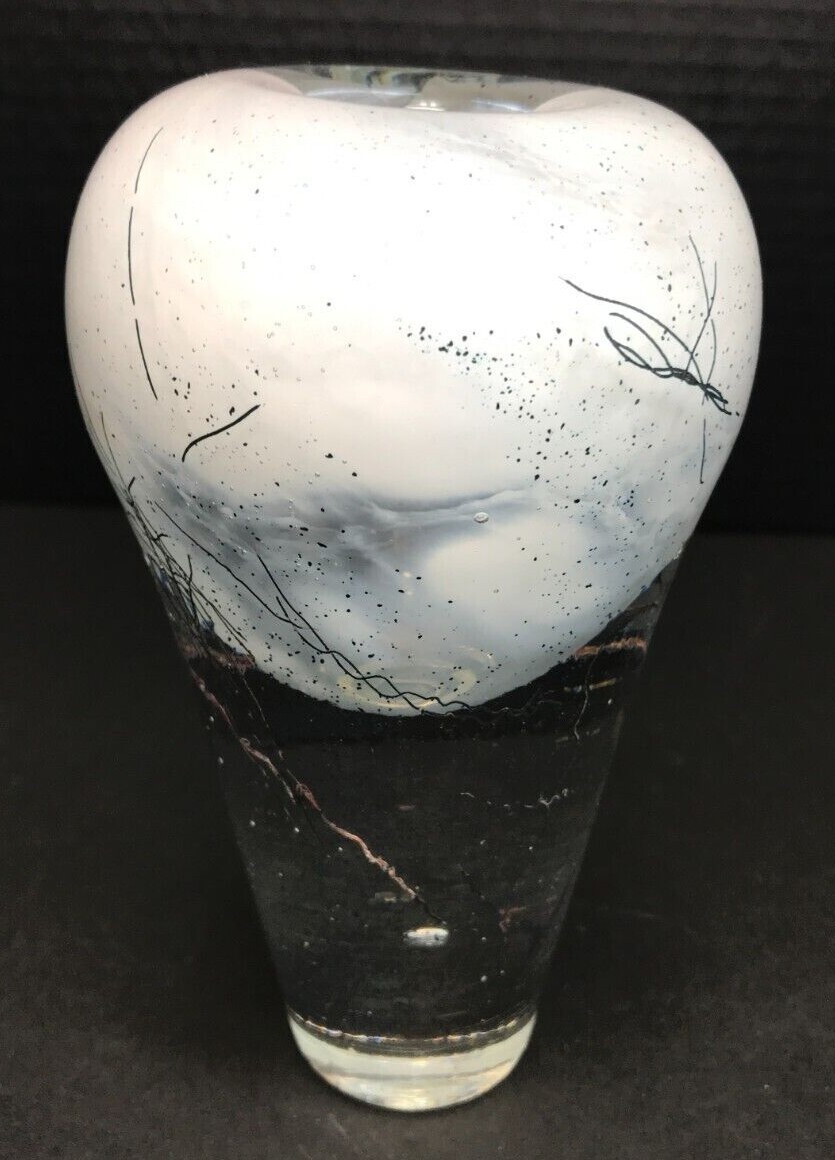Stephen Hirt Signed Seattle Studio Art Glass Vase