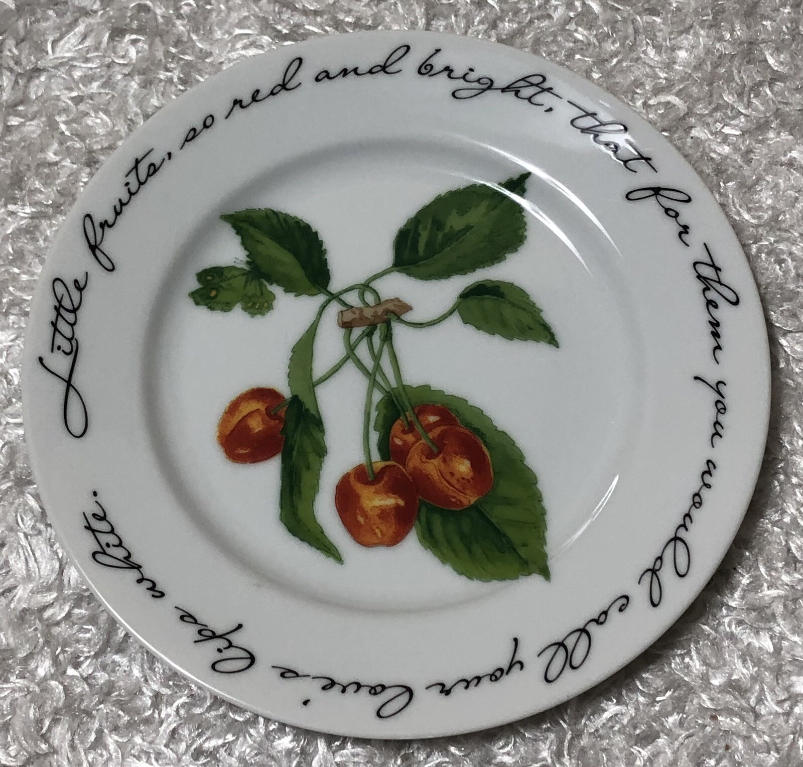 Lot of 3 Williams-Sonoma Orchard Suite Plates 7.75″ Plum Peach Cherry Set EUC