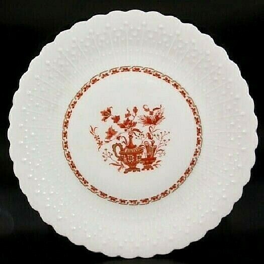 Set 4 Georges Boyer Limoges NANKIN ROUGE Aurore Bread & Butter Dessert Plates