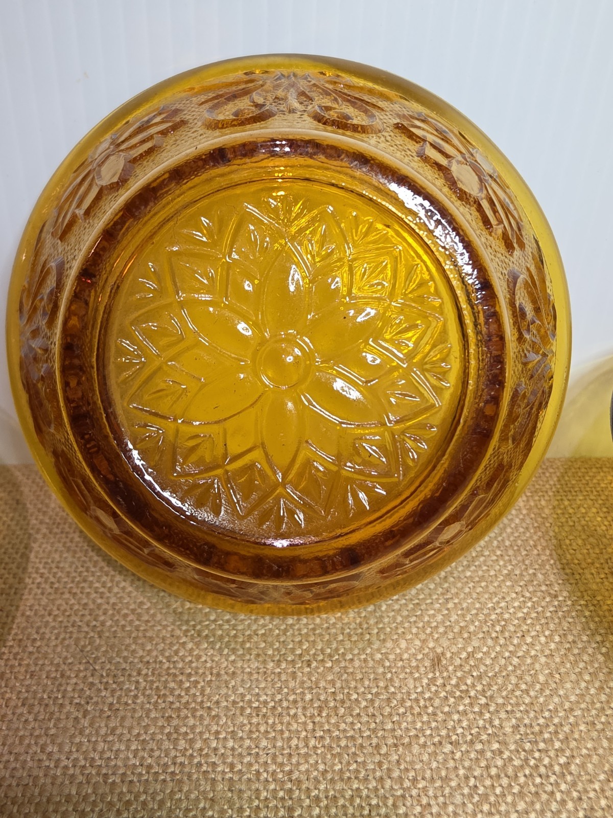 Set of 4 Vintage Amber Tiara Indiana Glass Dessert Fruit Bowls