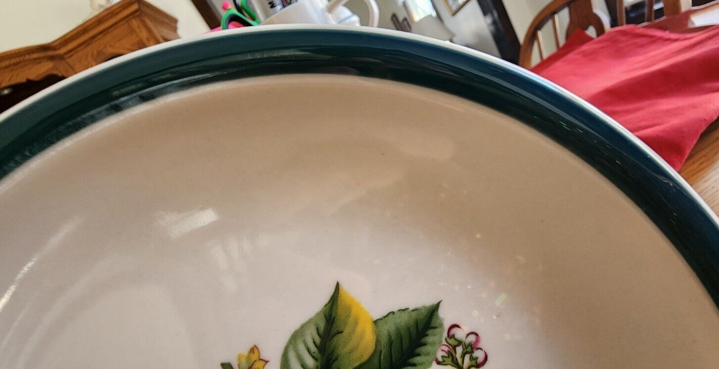 Apple Dinner Plate (s) 10 1/4″ China Pearl Casuals Stoneware Red Green !