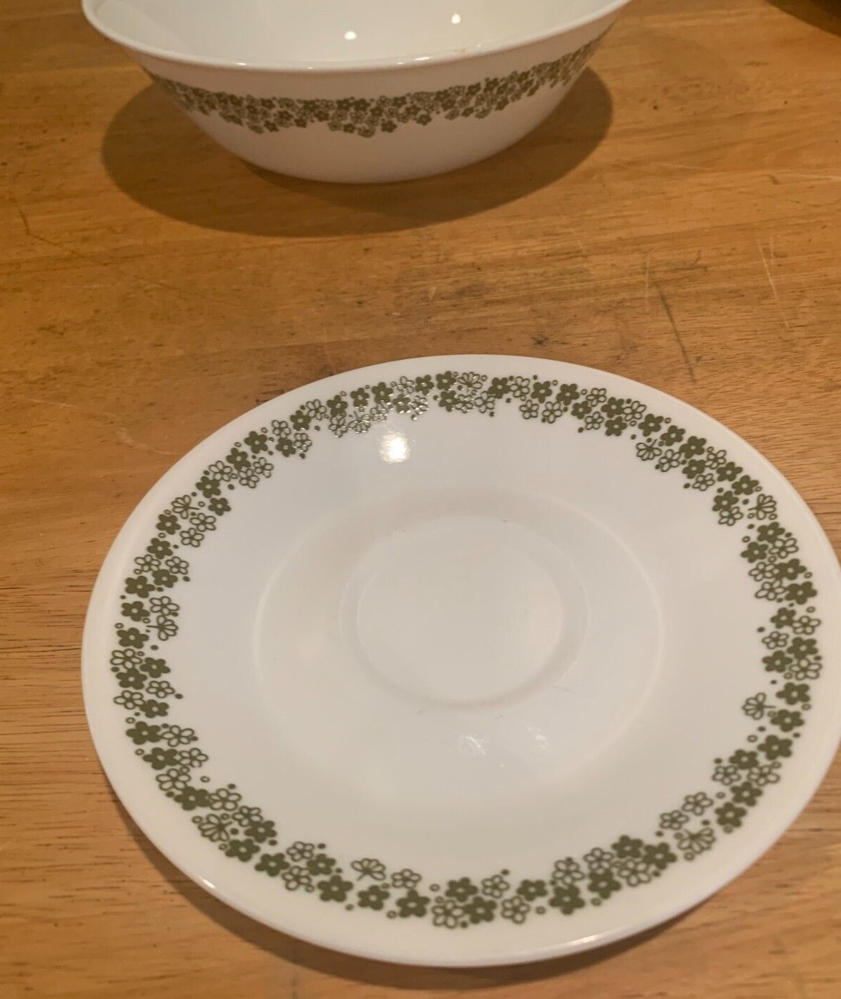 Corelle Pyrex Spring Blossom Crazy Daisy Replacement Dishes Plate Bowl Green