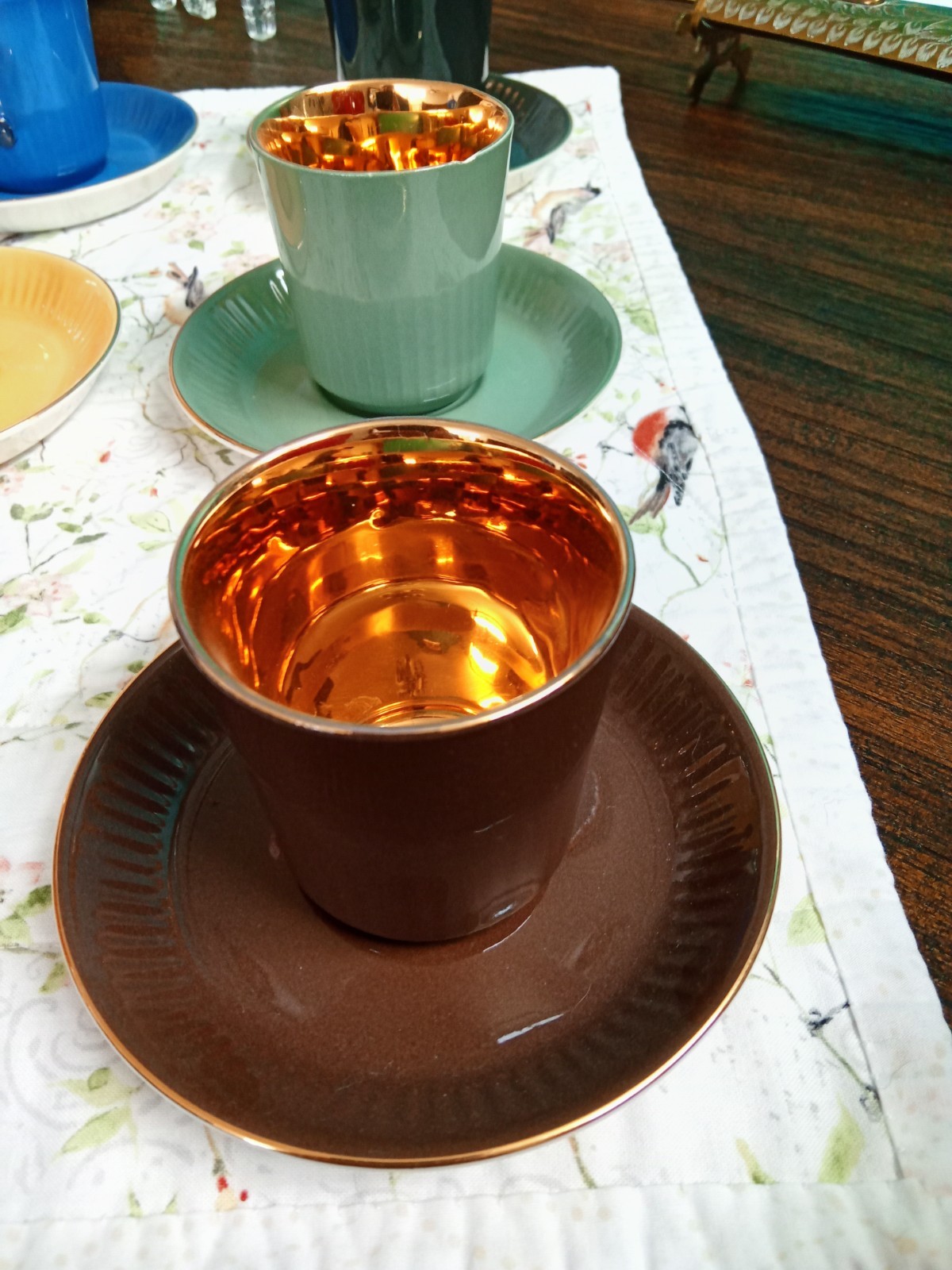 Norwegian cups and saucers. 80 years old.