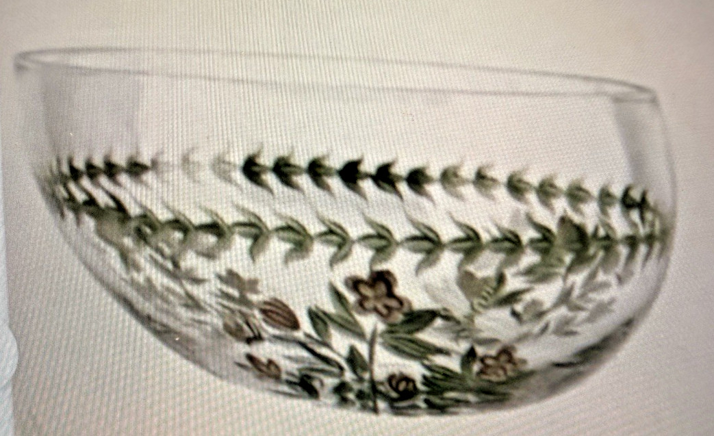 Portmeirion Botanic Garden 4 Glass SALAD BOWLS NIB