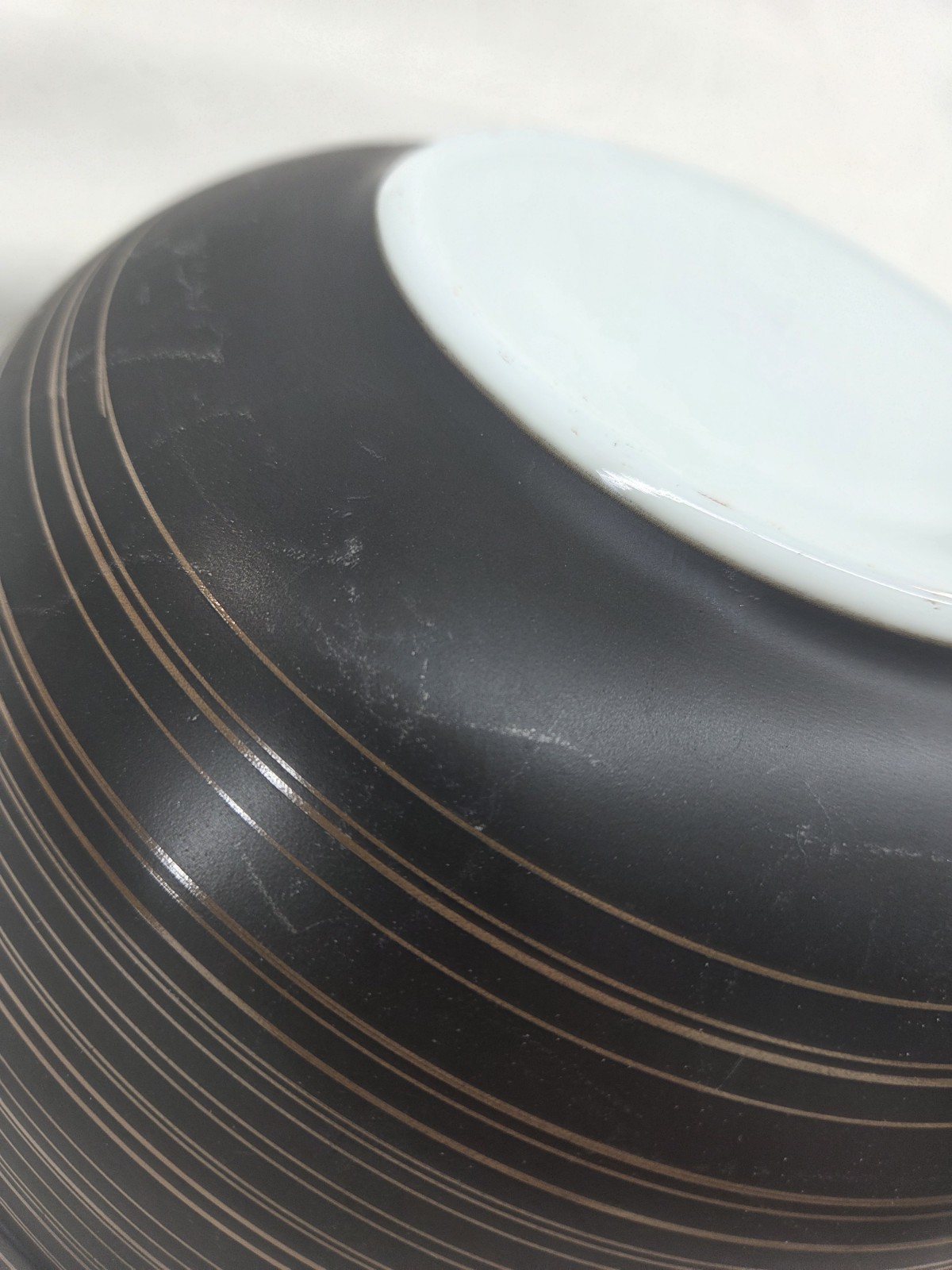 Vintage PYREX Terra 3 Matte Brown Tan Striped Mixing Bowls 404 403 401