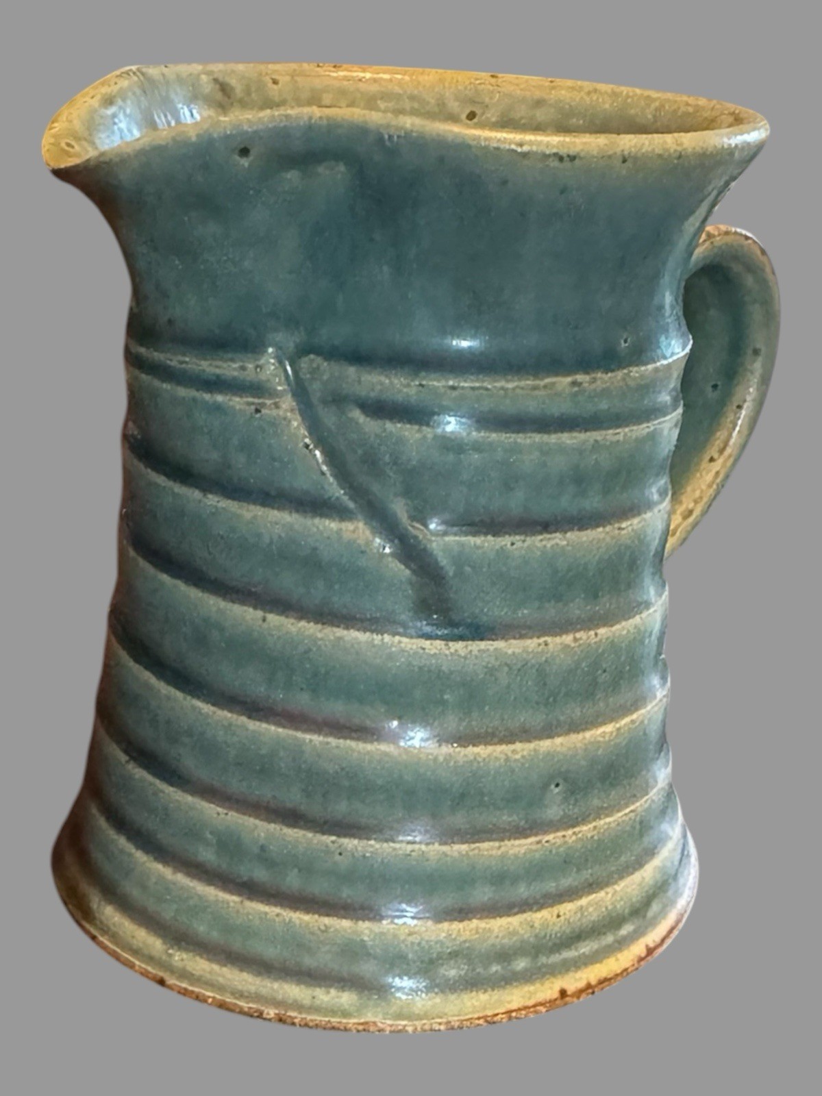 2008 Alfred University NY Art Pottery Miniature 4.25″ Handled Pitcher Creamer