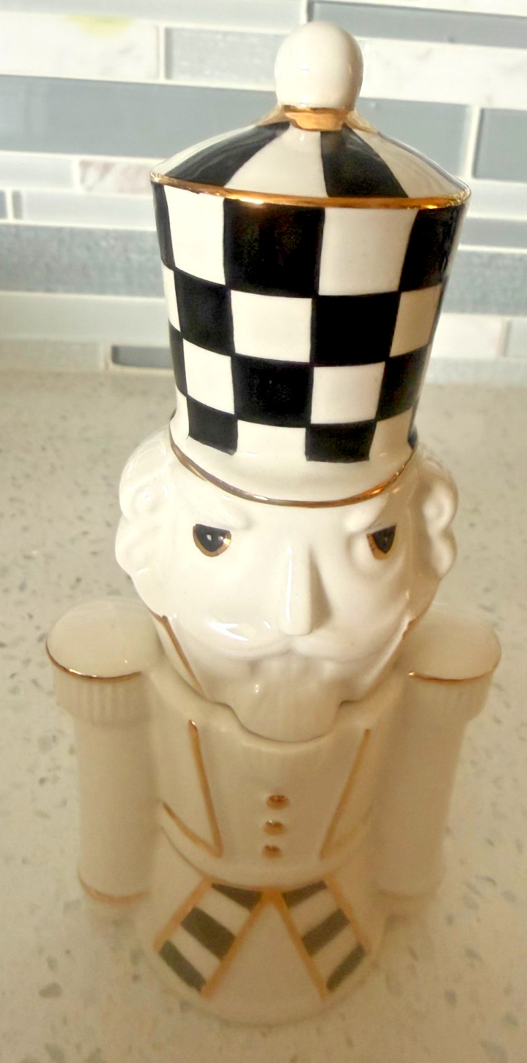 MacKenzie Childs Courtly Noel Nutcracker Salt & Pepper Set