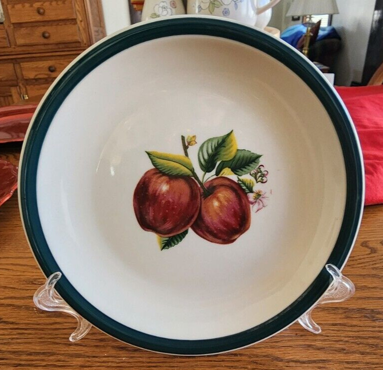 Apple Dinner Plate (s) 10 1/4″ China Pearl Casuals Stoneware Red Green !