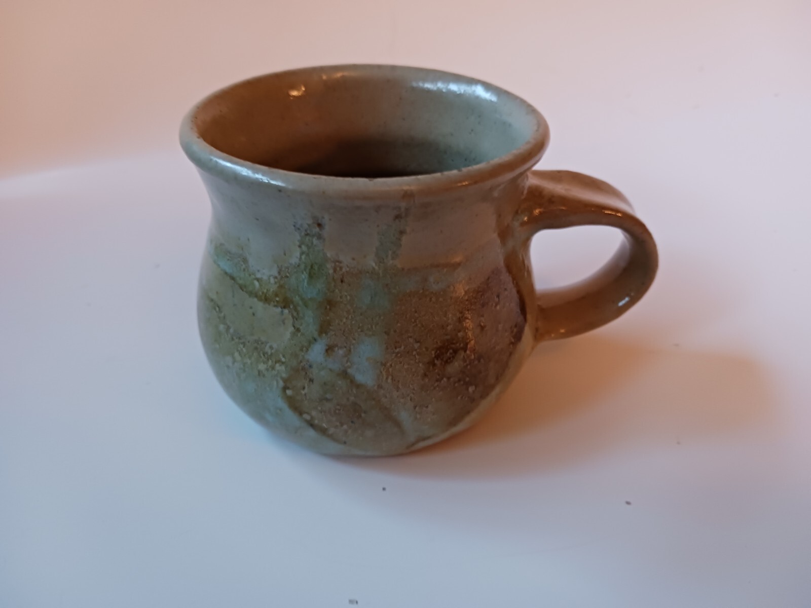 Small Handmade and Signed ceramic Earthenware Mug 3 inches