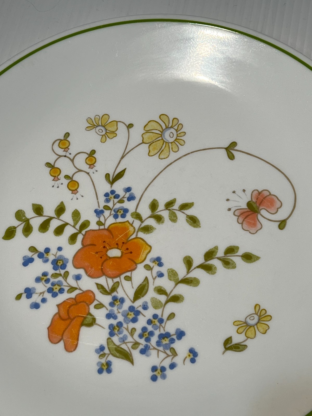 Corelle SPRING BOUQUET Dinner Plates Wildflower Floral Green 10.25” – Set of 5