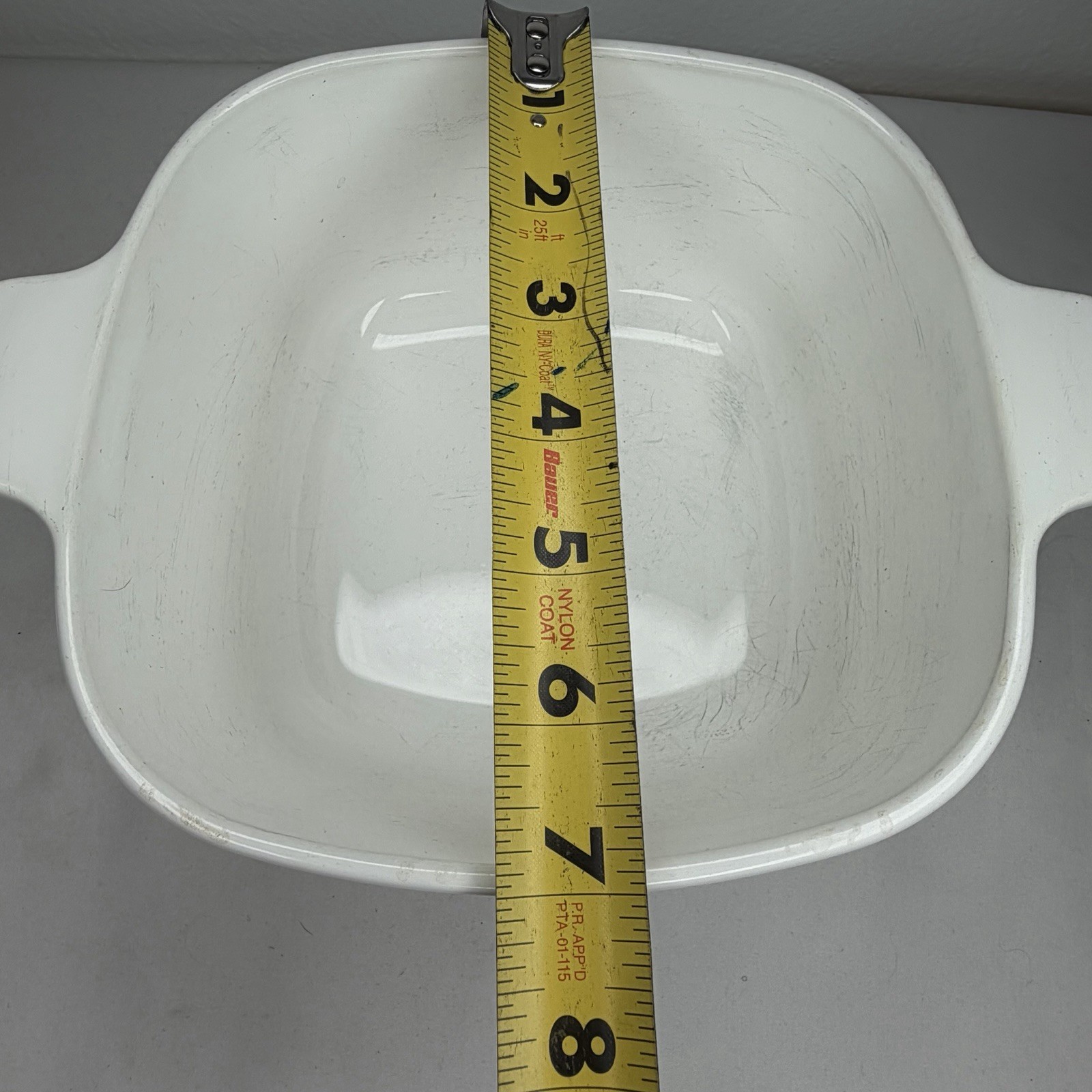 Pyroceram Corning Ware 1-3/4 Quart White Blue Cornflower Casserole Dish No Lid