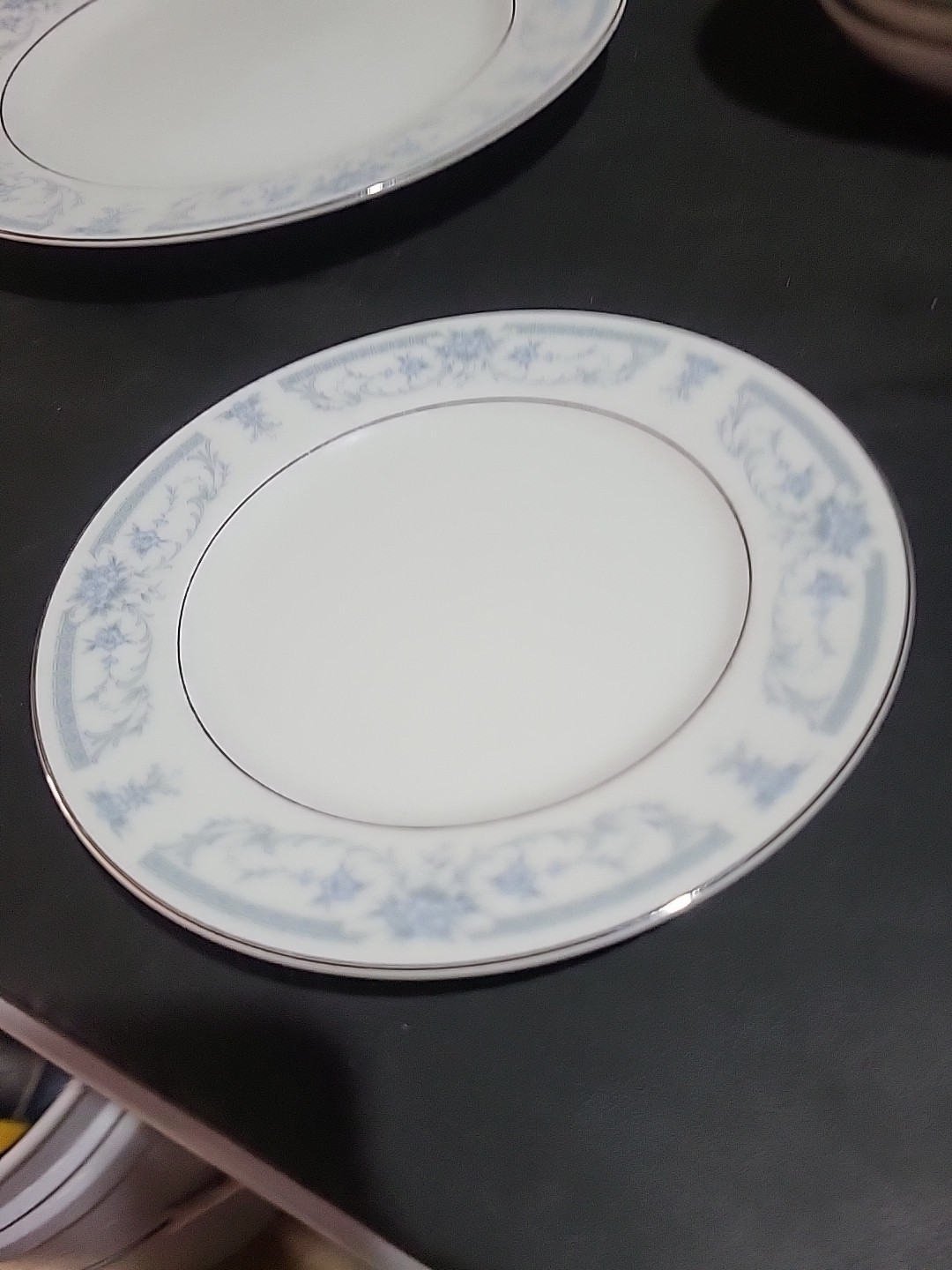 BREAD PLATES Sheffield 1985 BLUE WHISPER Porcelain Fine China 6 1/2”