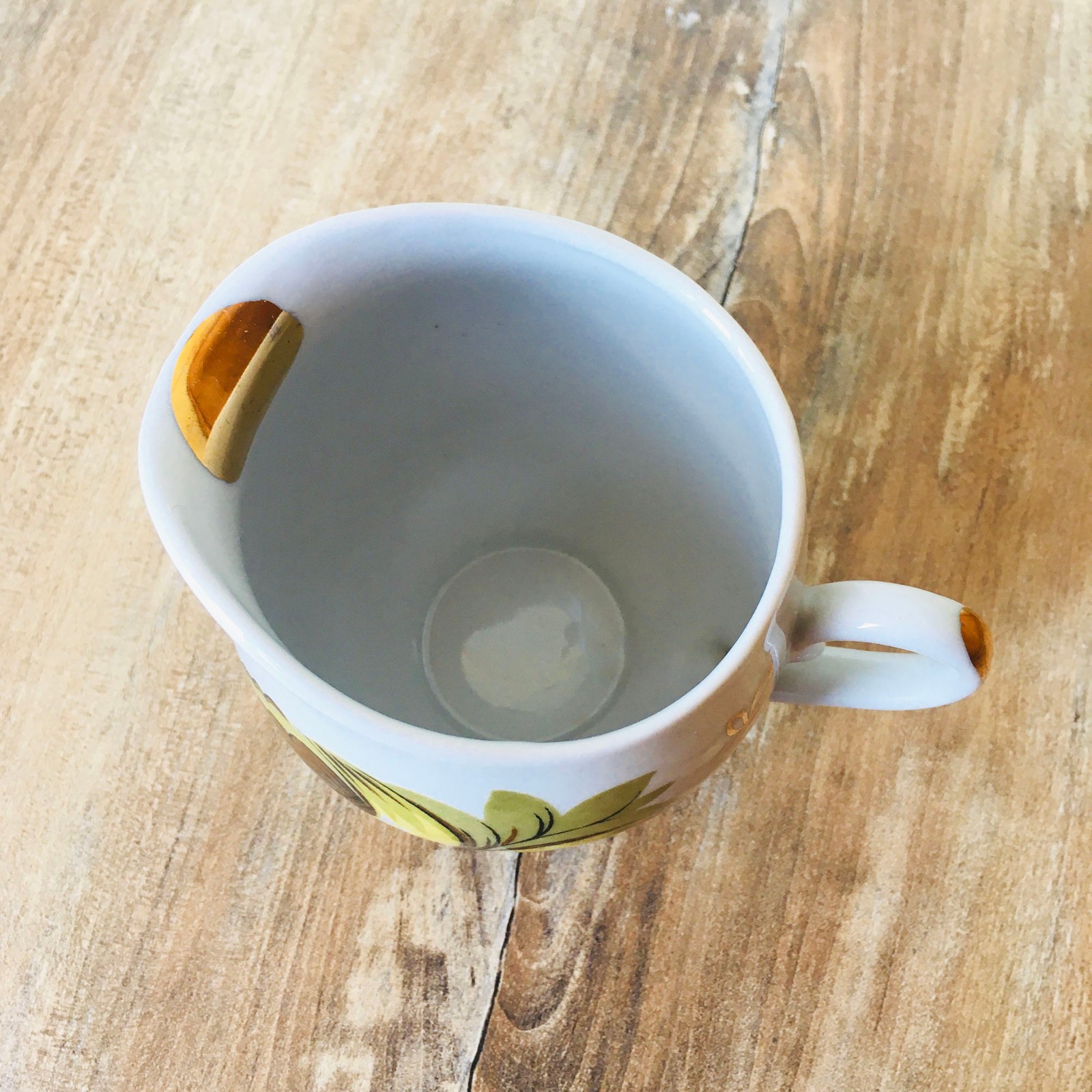 Vintage USSR Porcelain Creamer, Soviet Floral Milk Jug Cottagecore Kitchen Decor