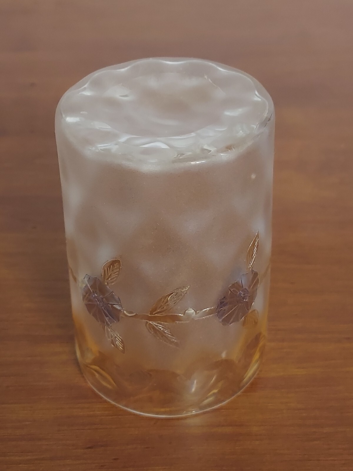Antique POMONA New England CORNFLOWER Art Glass Lemonade PITCHER Water TUMBLERS