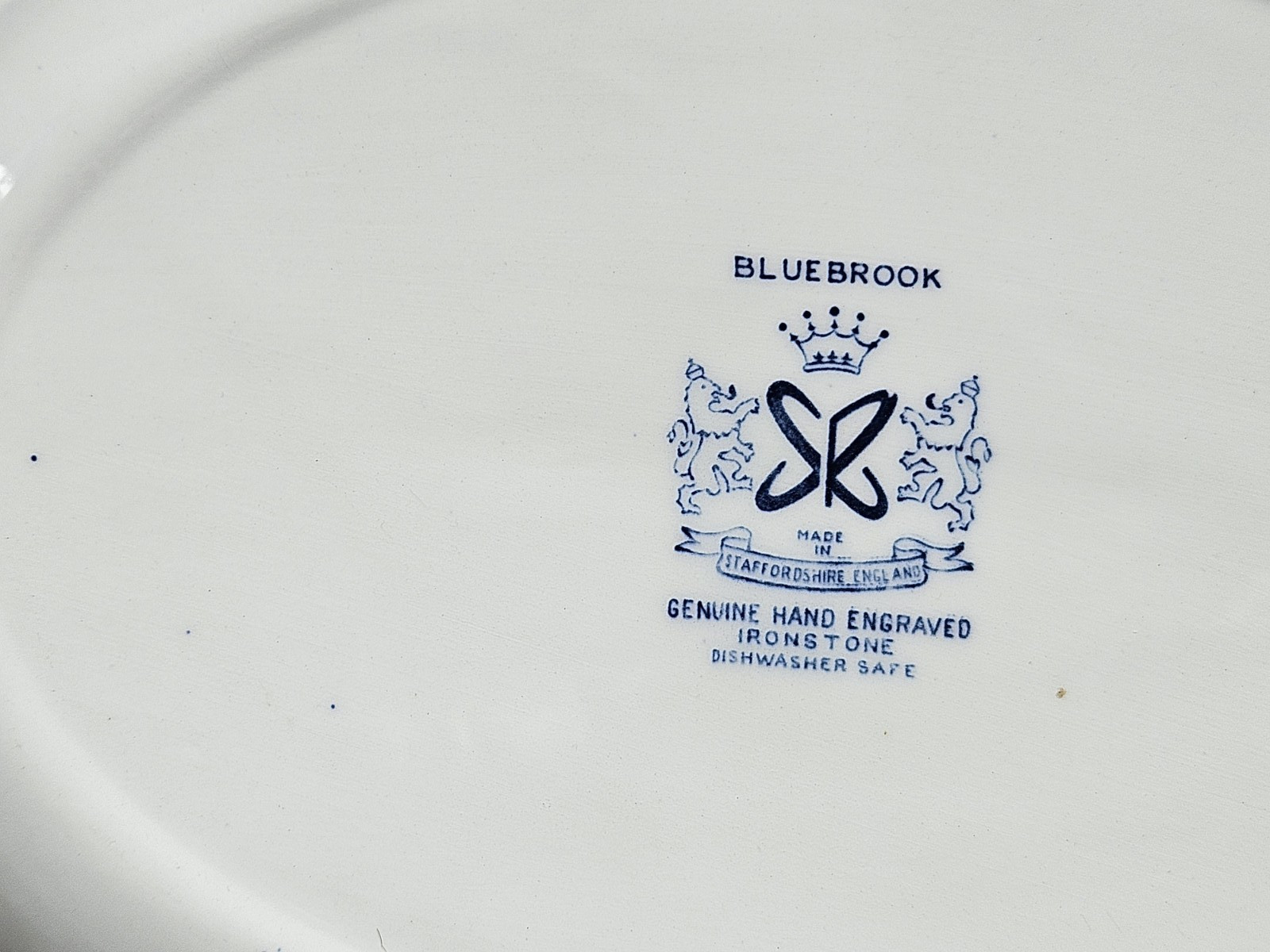 Vintage BLUEBROOK Ironstone Oval Serving Platter 14″ x 11″ Staffordshire England