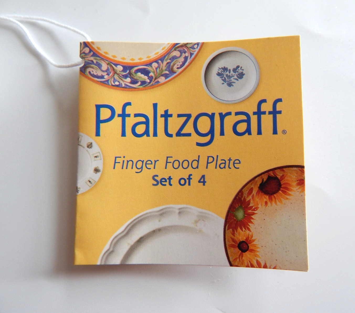 PFALTZGRAFF EVENING SUN 5 1/4″ SQUARE FINGER FOOD PLATES SET OF 4 NEW W/TAG
