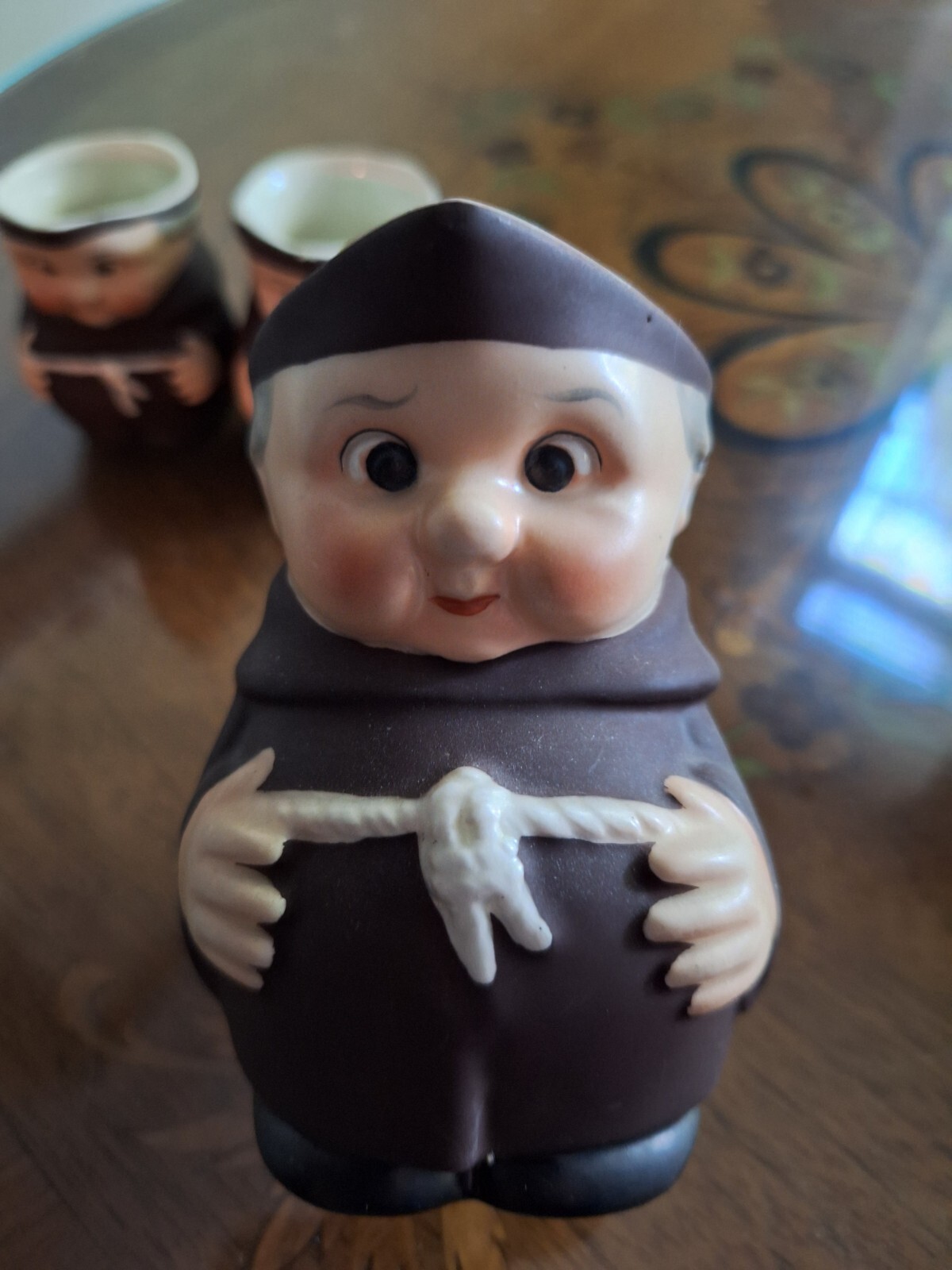 Vtg Set 3 GOEBEL Monk Friar Tuck Creamer Pitcher Made in Germany TM2 1950-1959