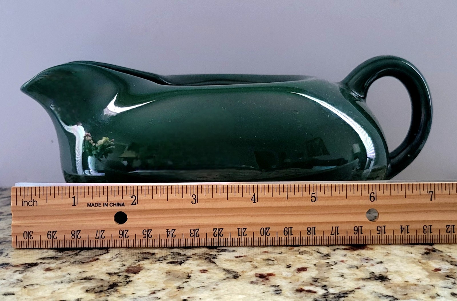 Hollydale Malibu Modern 16oz Gravy Boat Forest Green California 1940s-50s