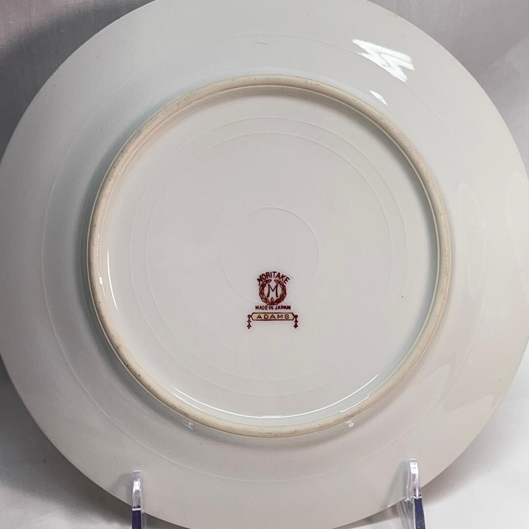 VTG (3) Dessert-Salad Plates Noritake Adams Floral Gold Trim Japan 7.5″Diax.5″H