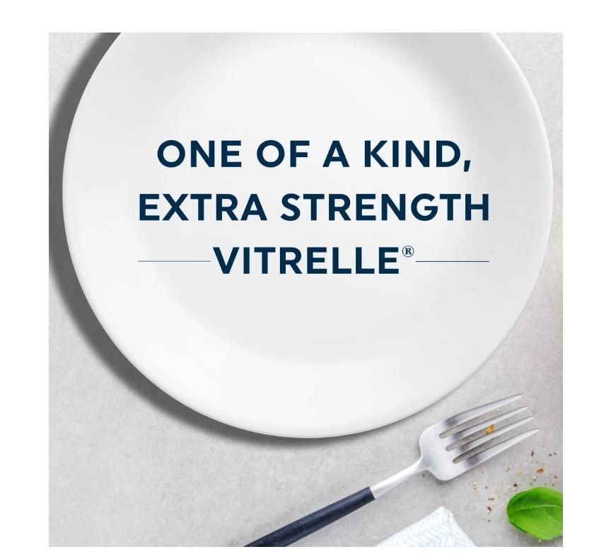 2 pack Corelle Splendor, White and Red Round Dinner Plate, 10.25″