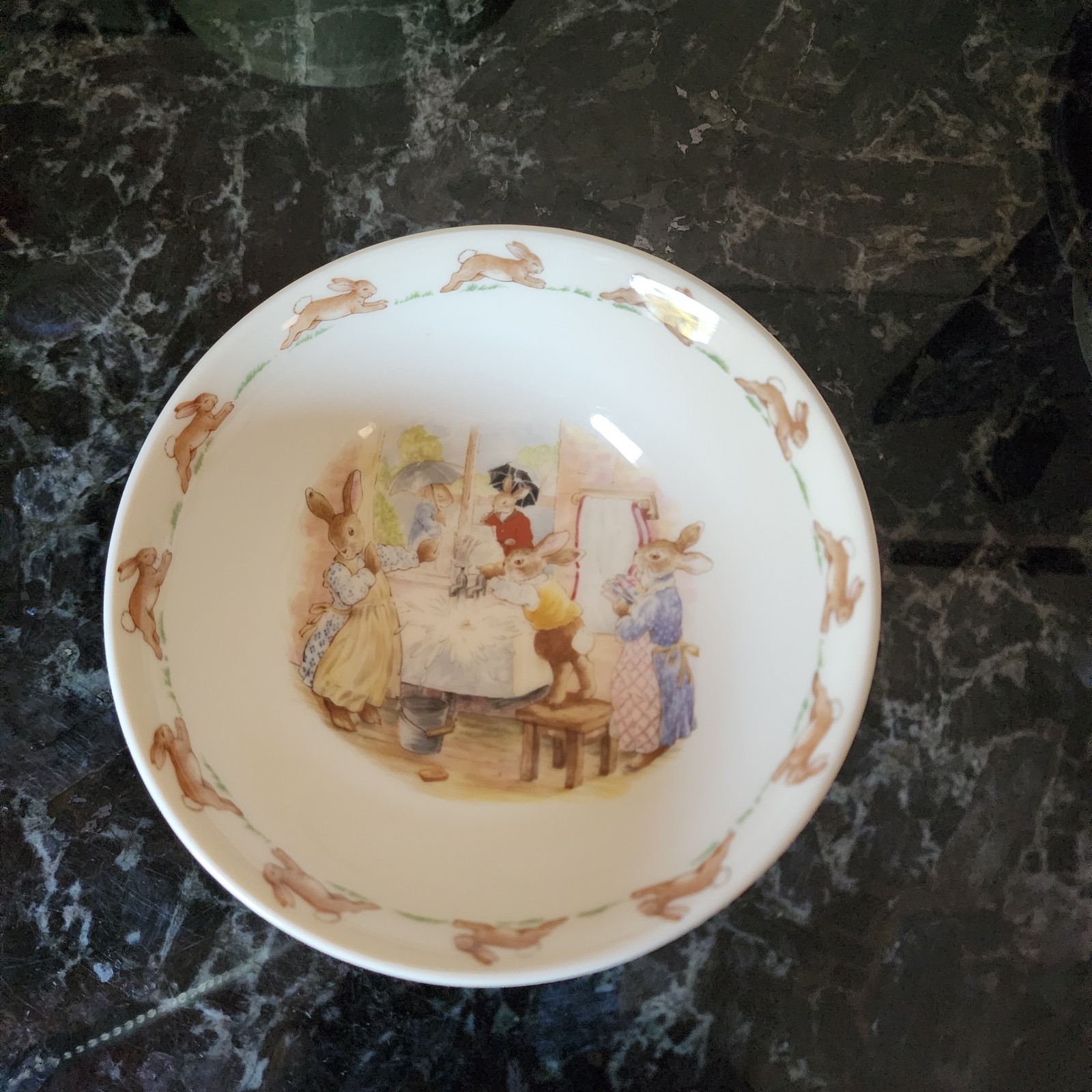 Royal Doulton Kitchen Bunnykins Bowl 1988 Fine Bone China Nurseryware Vintage