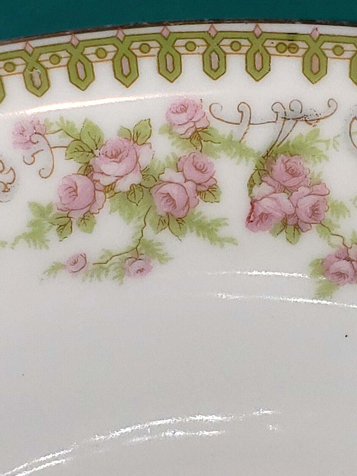Vintage SCHWARZBURG Germany Rose Garland Round Serving Bowl 10 1/2″