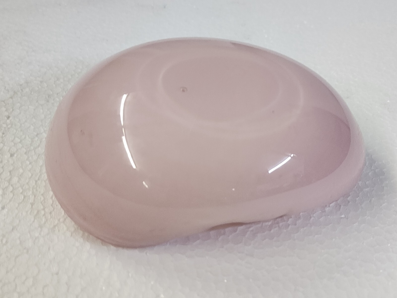 Barbini Shell Glass Bowl Pink Murano Controlled Bubble pinched side Pink