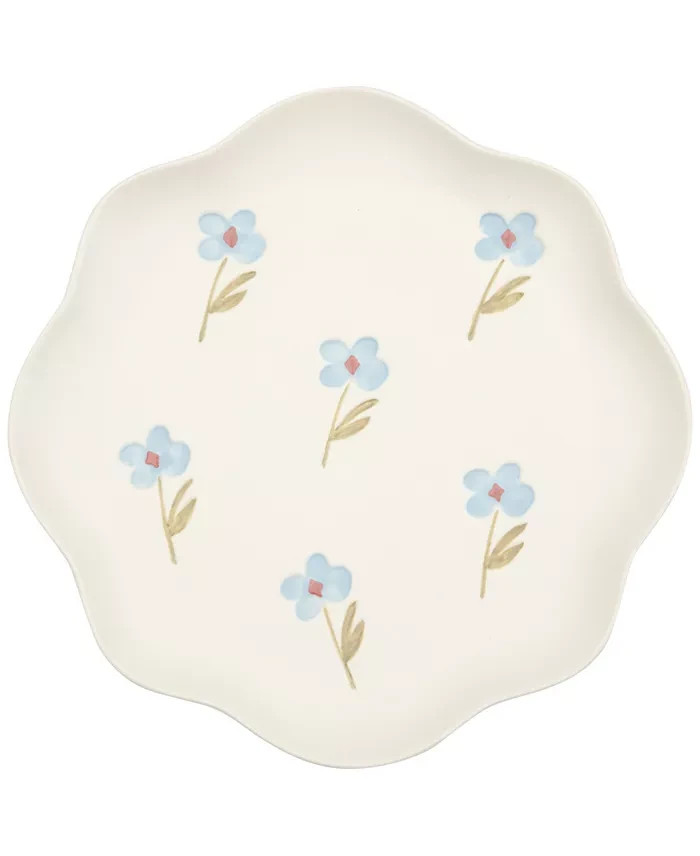 Haven Floral Scalloped Salad Plates 9 in. Set of 4