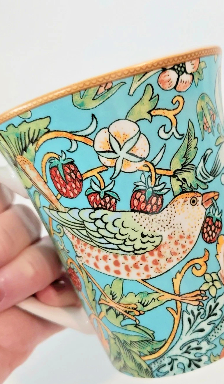 NEW! William Morris- Morris & Co STRAWBERRY THIEF- Coffee/Tea Mug Cup-CHOOSE QTY