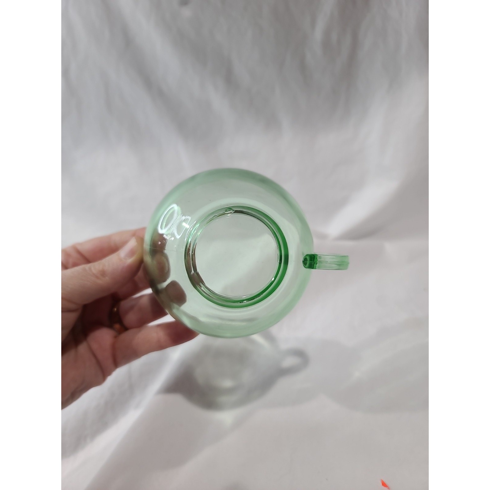 Light Green Depression Glass Tea Cup Vintage