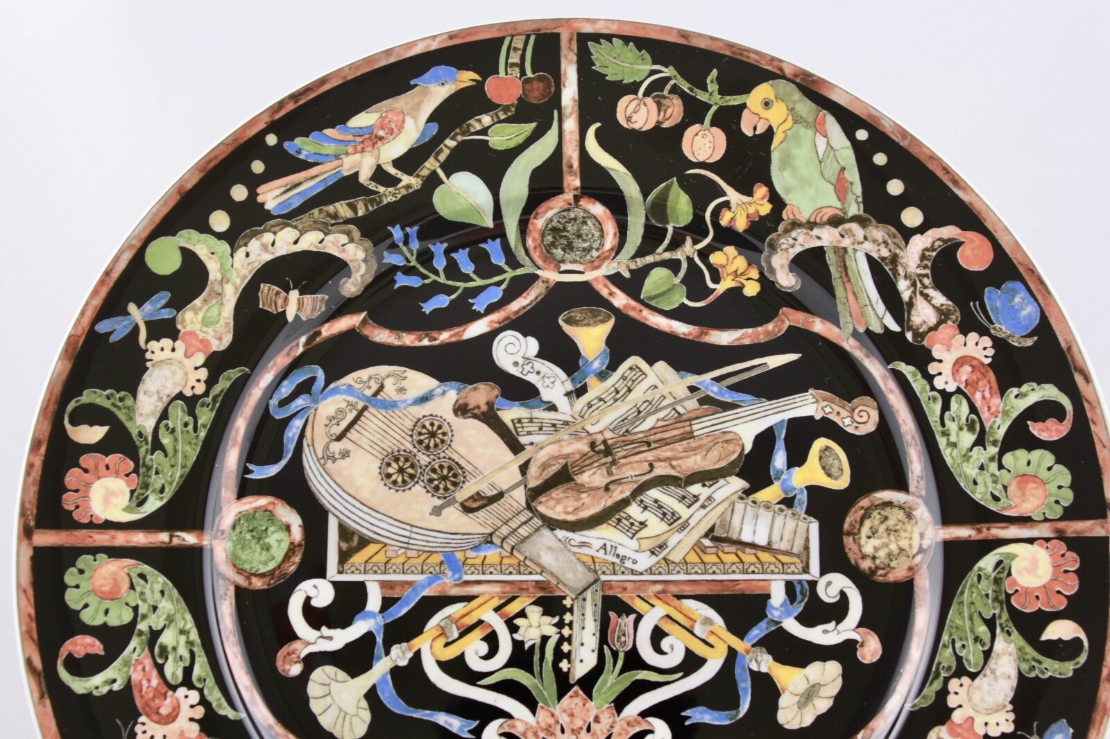 VILLEROY & BOCH INTARSIA BONE CHINA 12″ LARGE ROUND CHARGER PLATTER – MINT