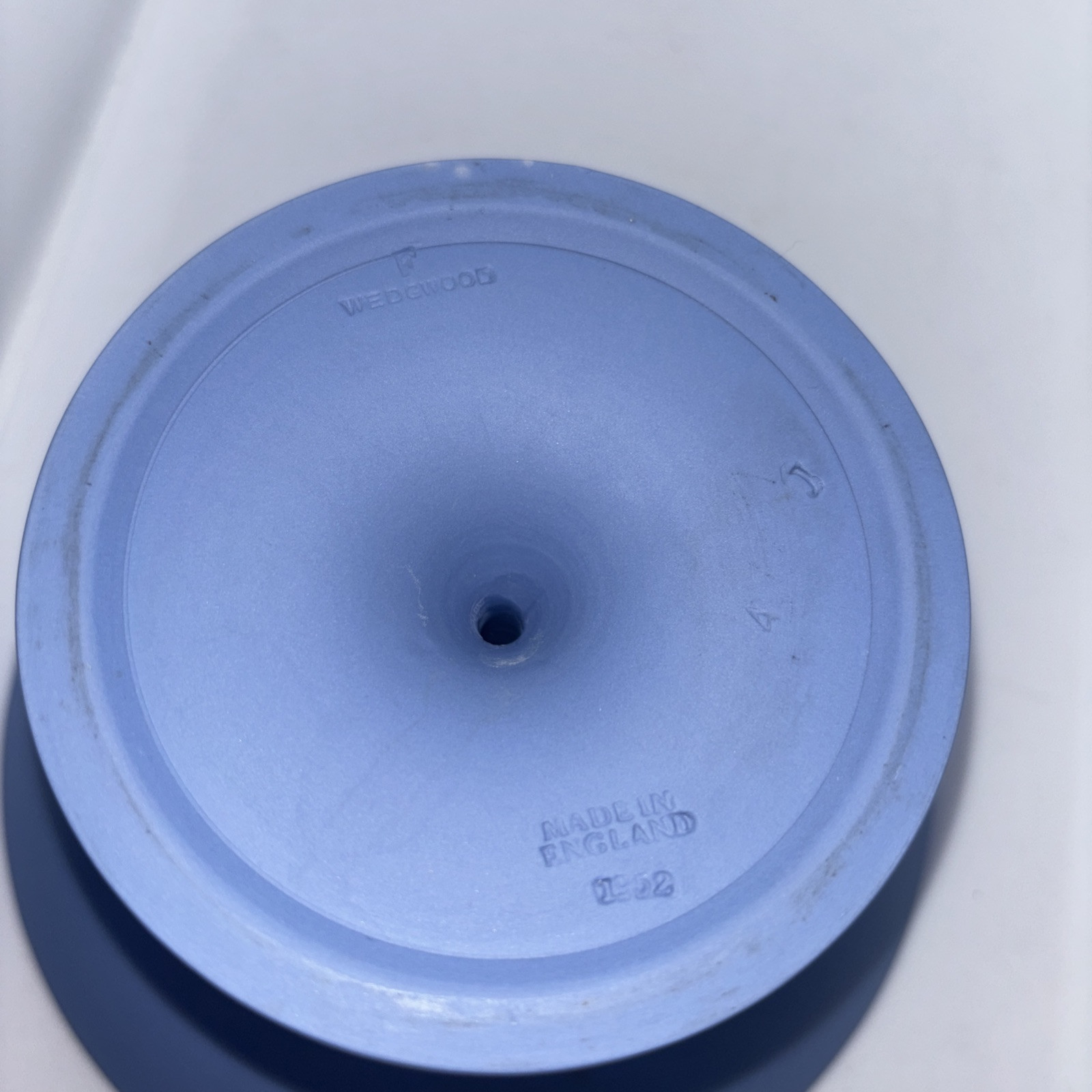 Vintage Wedgwood Blue Jasperware Compote Candy Dish Footed Pedestal 6”