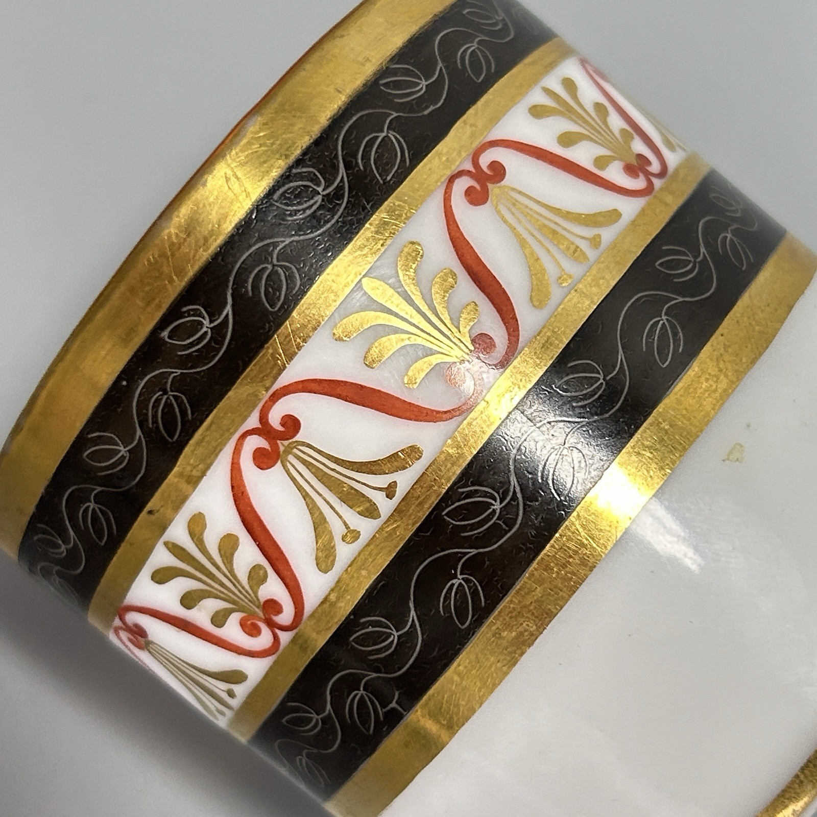 Antique Nast Veiux Paris Porcelain Cup C1815s Gilt French Empire 2.5”H Gold
