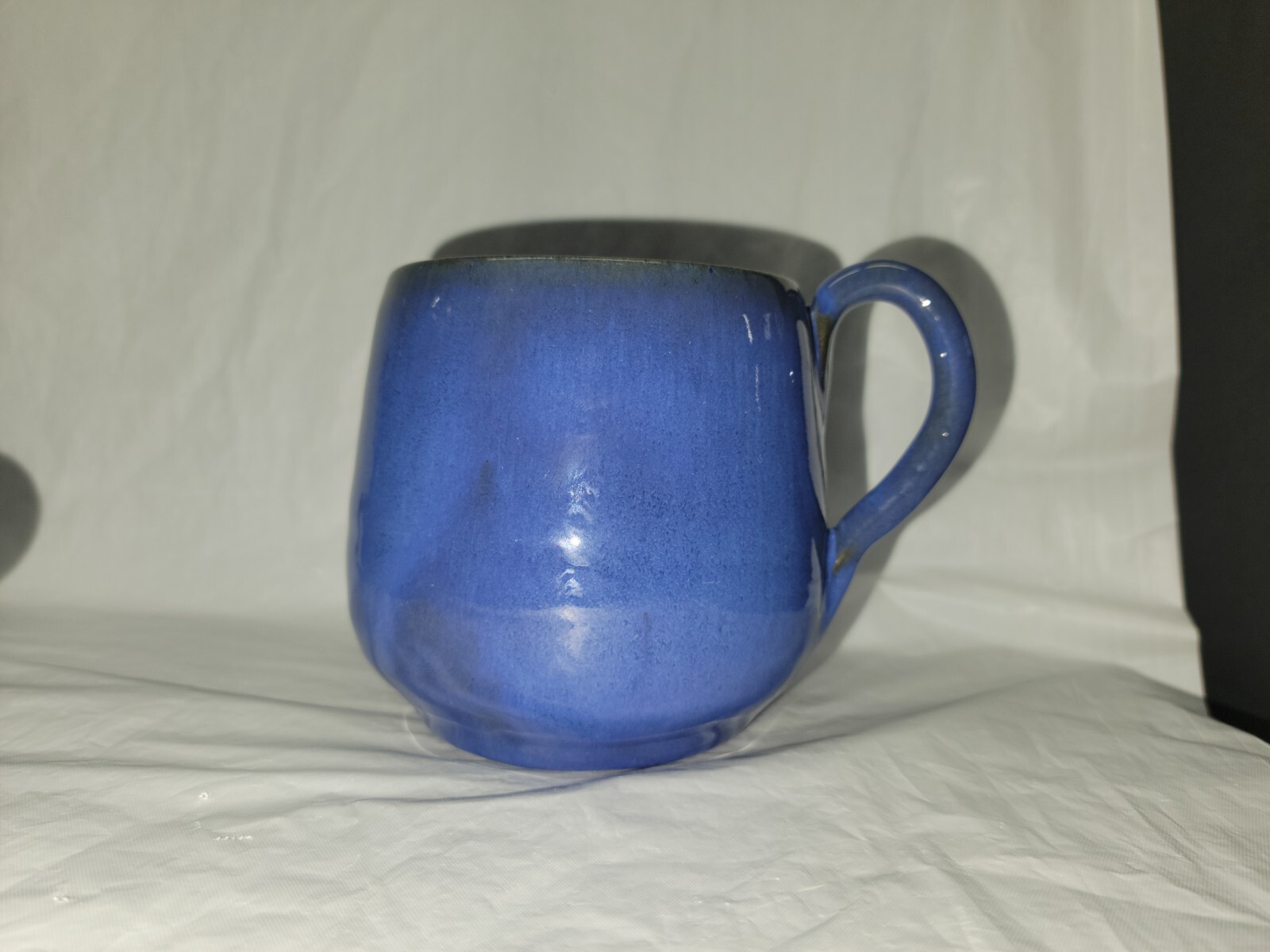 North Carolina pottery COLE POTTERY 9 cup and mug set blue glaze 4807