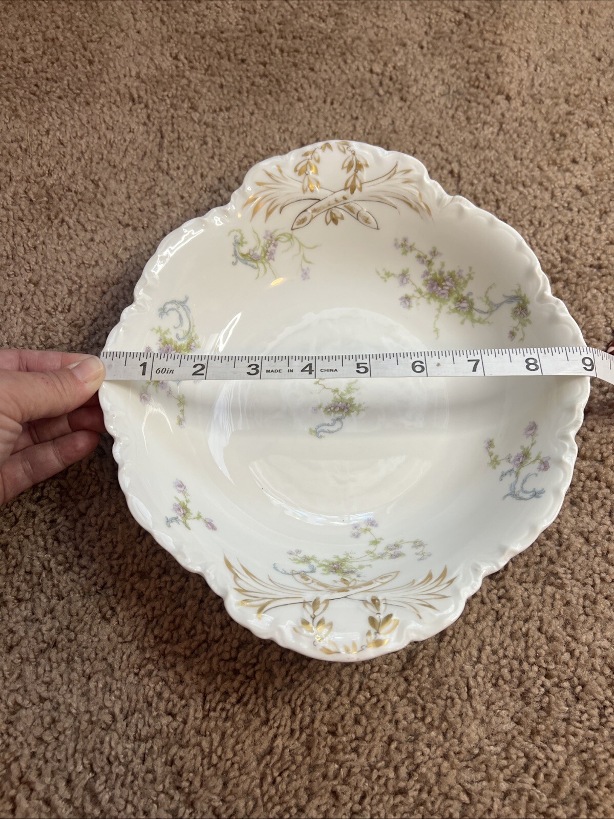 Antique RARE Haviland & Co France 10.25”x 9” Bowl Limoges Schleiger 57F China