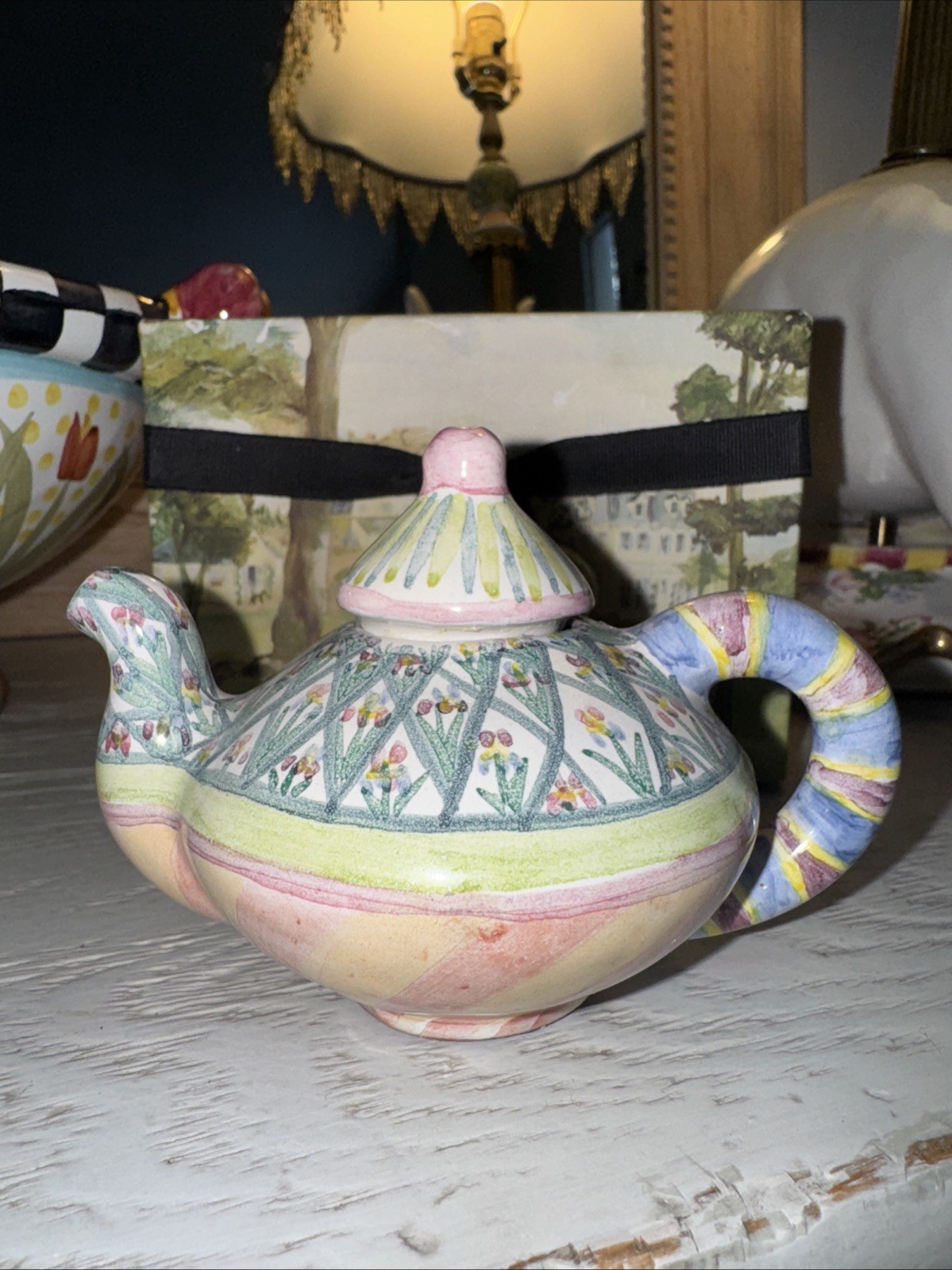 Mackenzie Childs Miniature Teapot