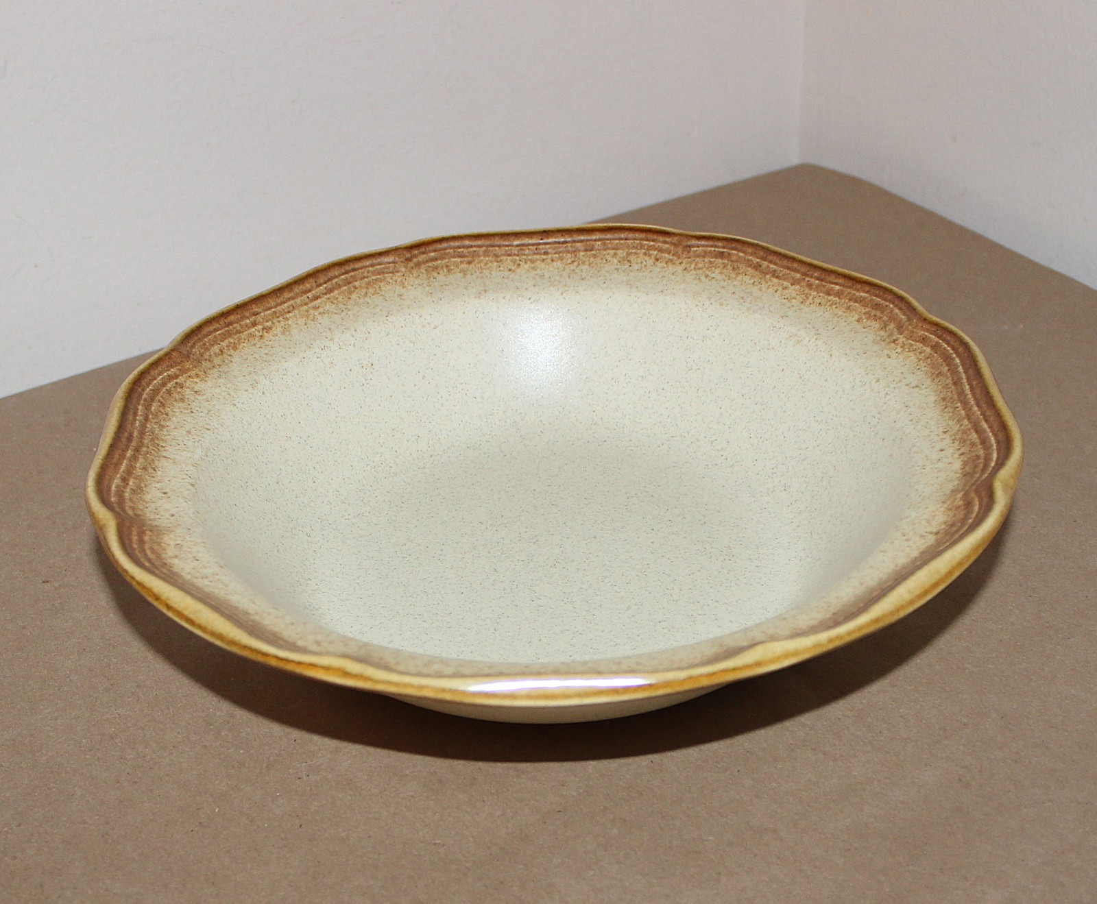 Mikasa Whole Wheat E800 Stoneware Serving Platter 12.5″ & Serving Veg Bowl 9.75″