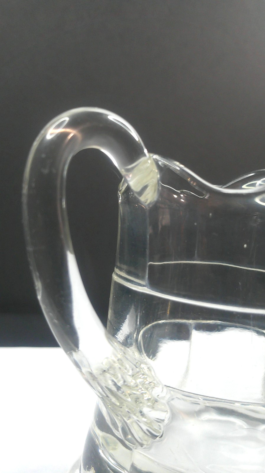 Riverside Glass Works, Ranson, # 500, Creamer, USA, Clear, EAPG, c1899, ExCd