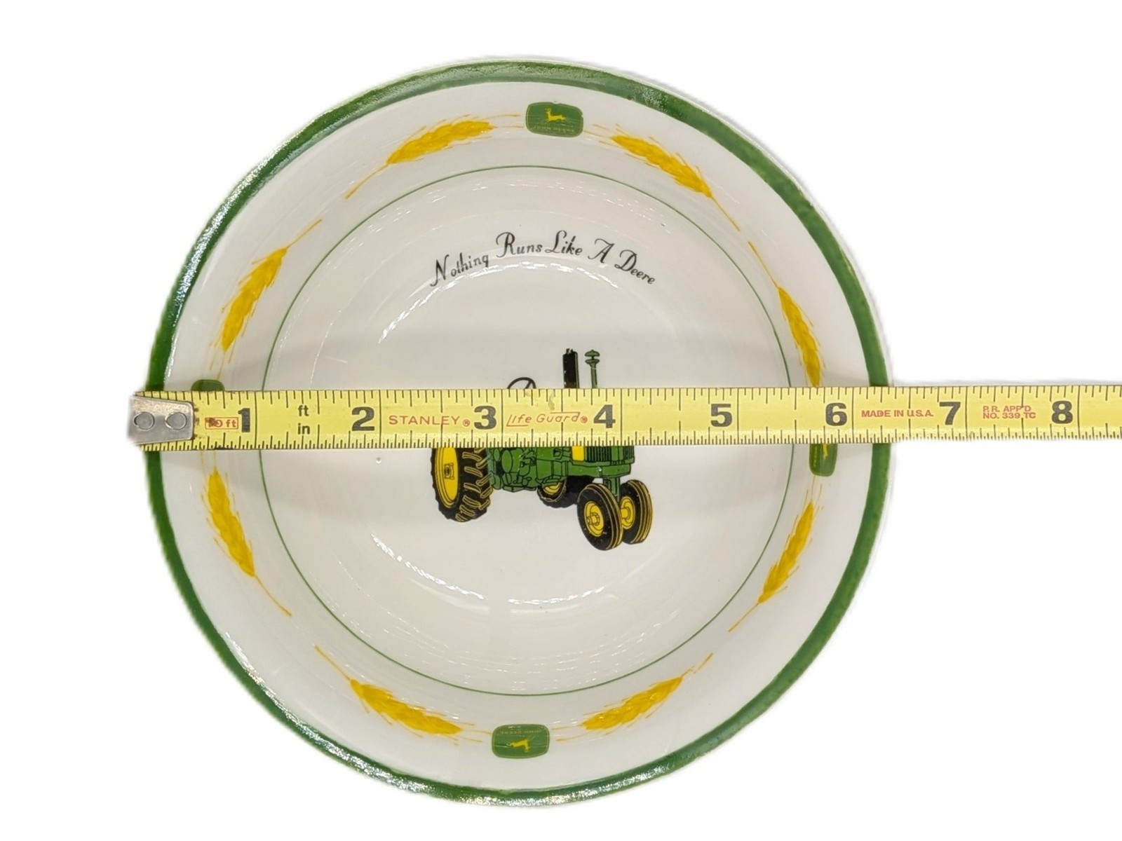 SET of 4 Cereal Bowls John Deere Amber Waves 730 Diesel & Wheat 6.5 in. Gibson
