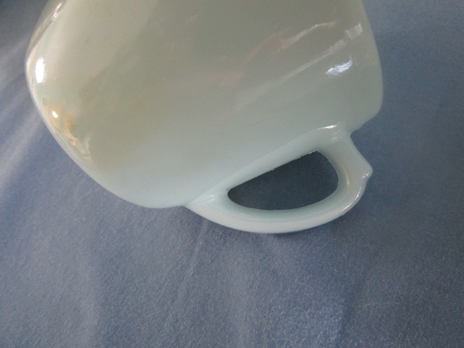 Vintage Fire King Blue Azurite Delphite Creamer and Saucer