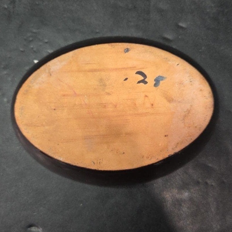 Ceramic Brown Artisan Pottery Oval Bowl, Vintage Handmade Rustic Trinket Dish