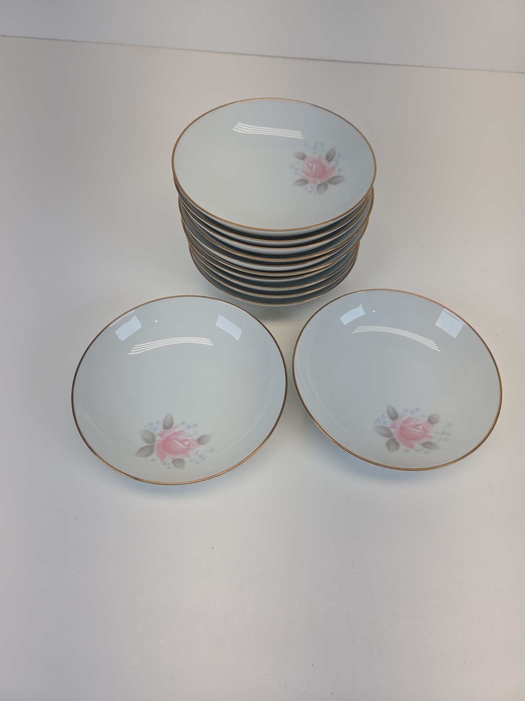 vintage Noritake Roseville #6238 fine china bowls Set Of 12. 5-1/2 Inches